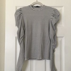 Shein Striped Black and White Long sleeve top